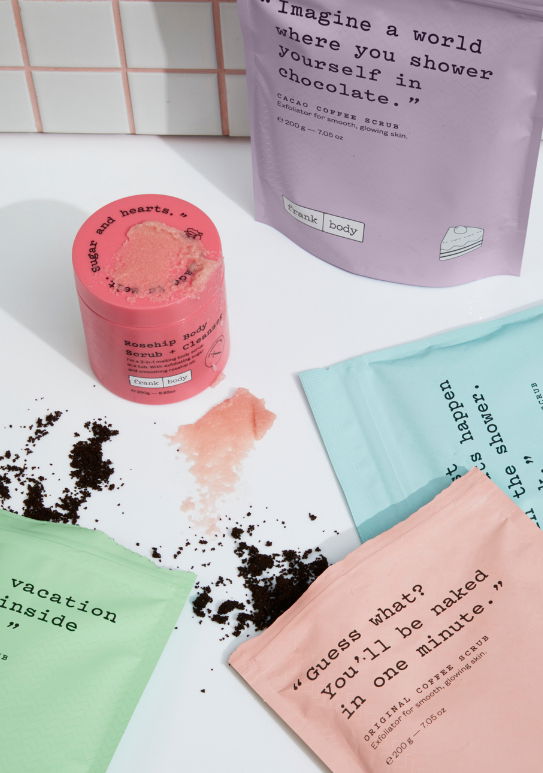 franks | Live That Glow franks body scrub coffee