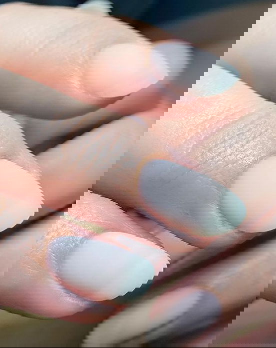 matte nude milky nails nona