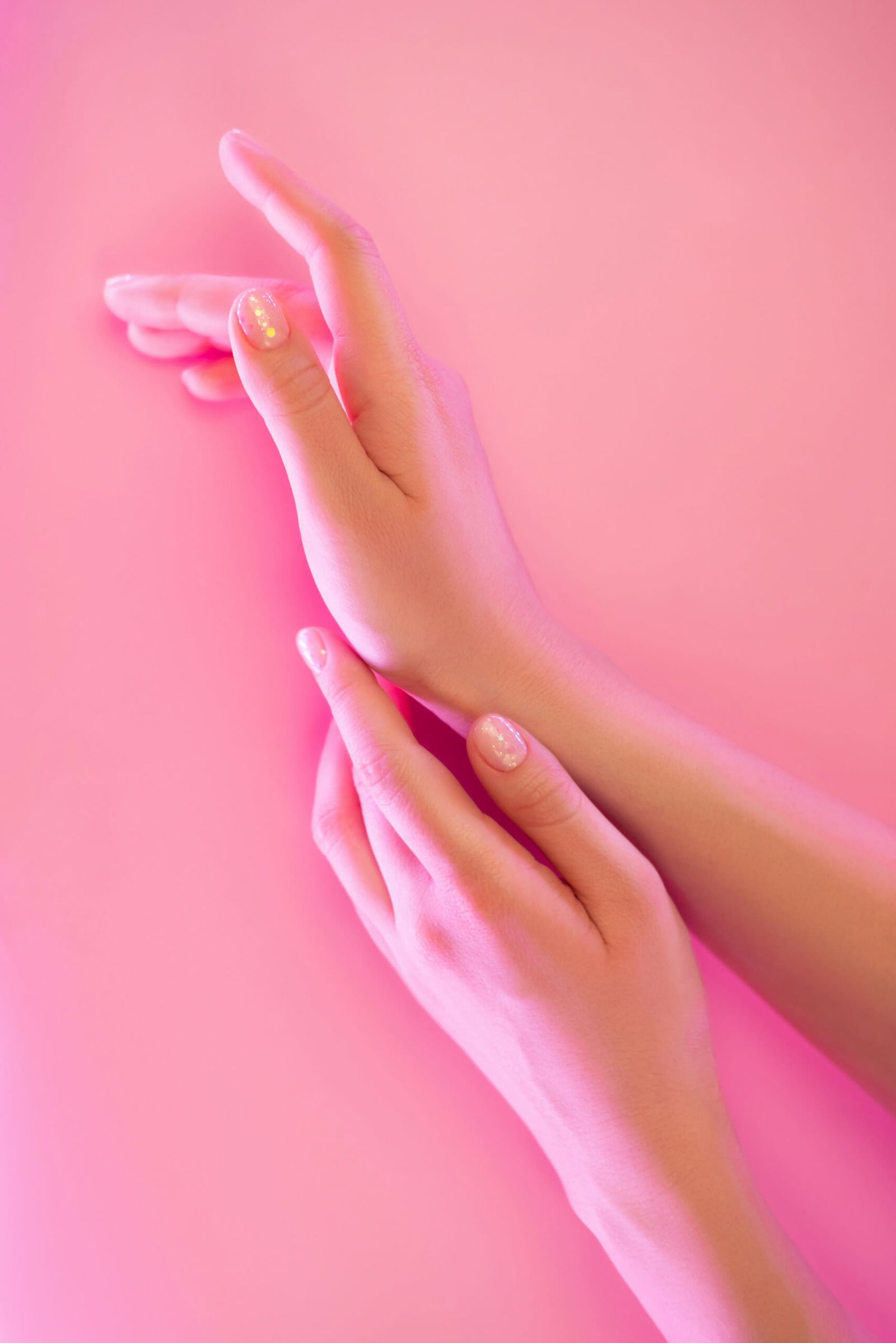 how to do holographic nails press-on nails manicure powder