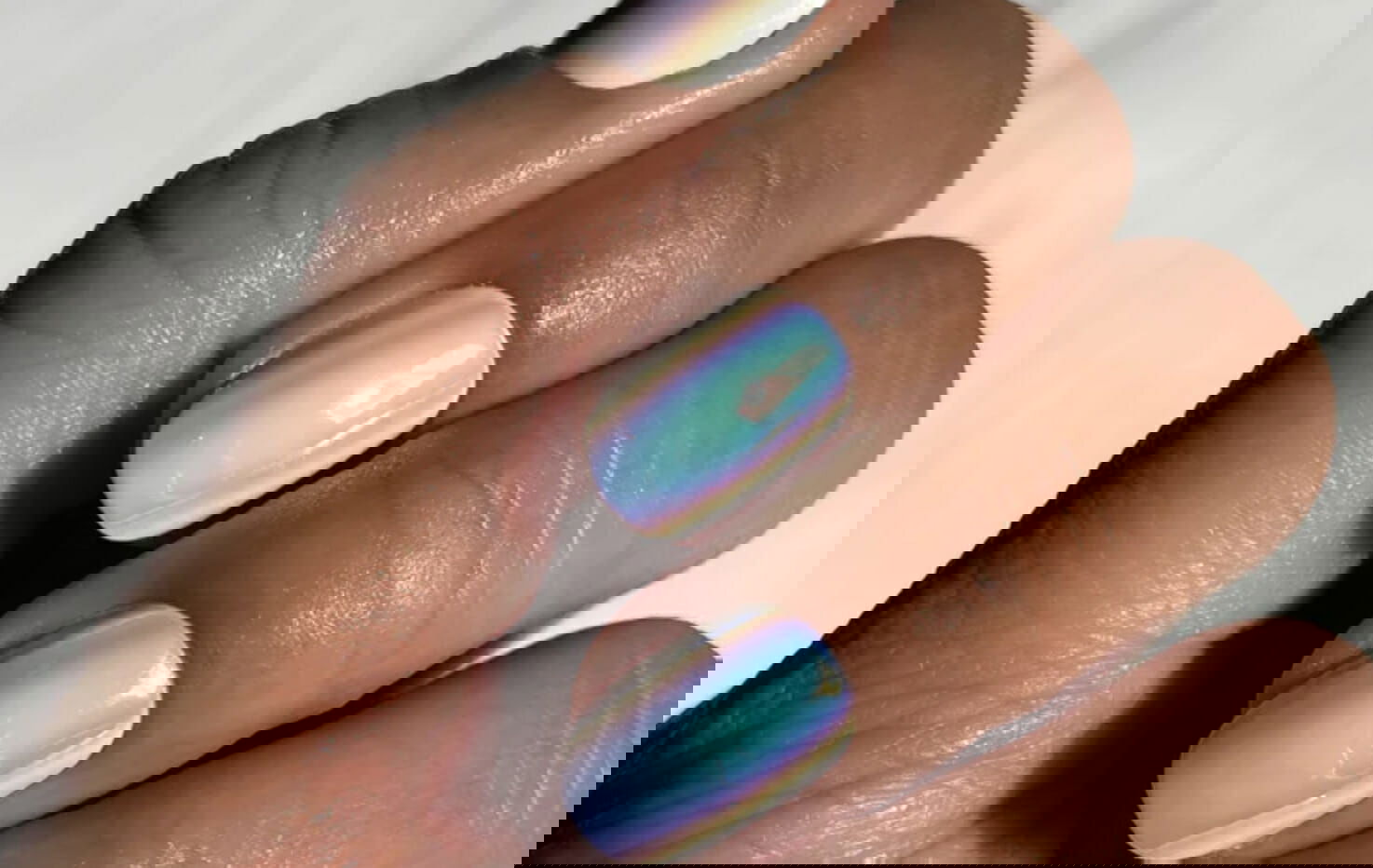 how to do holographic nails press-on nails manicure