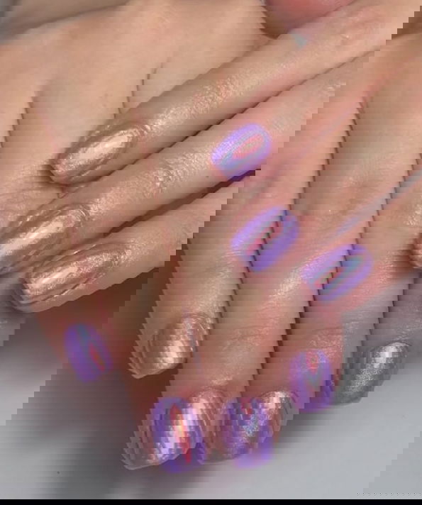 short chrome nails