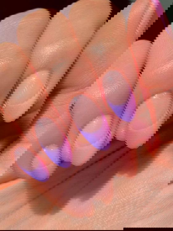 pink and purple ombre french tip