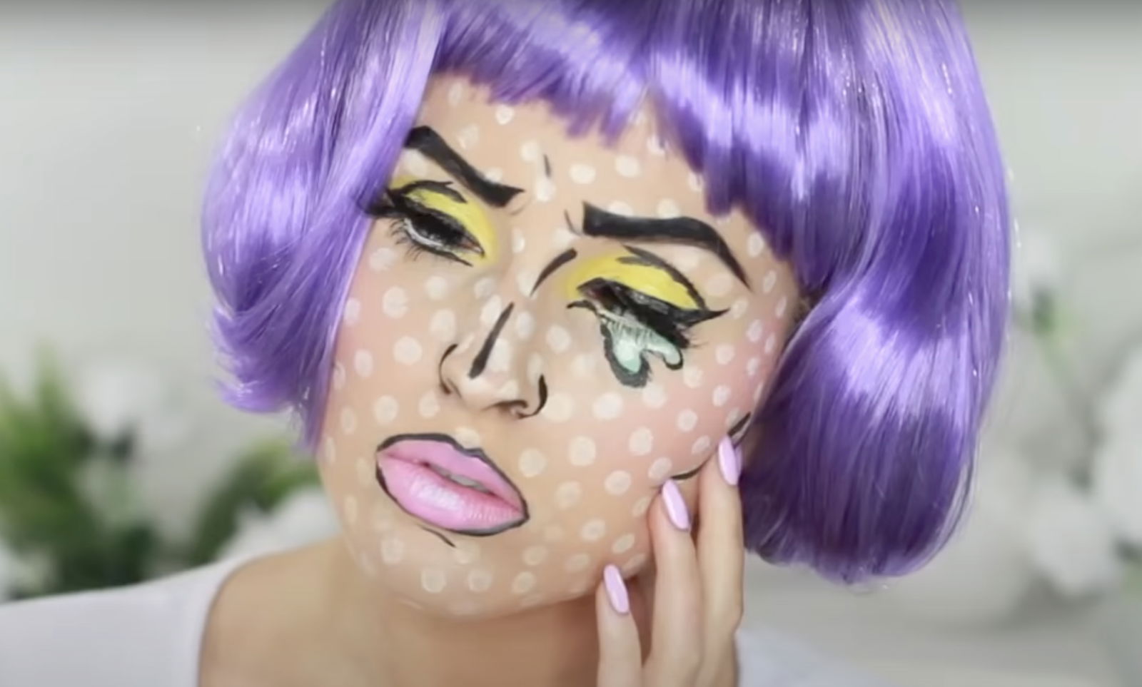Pop art makeup tutorial finished look
