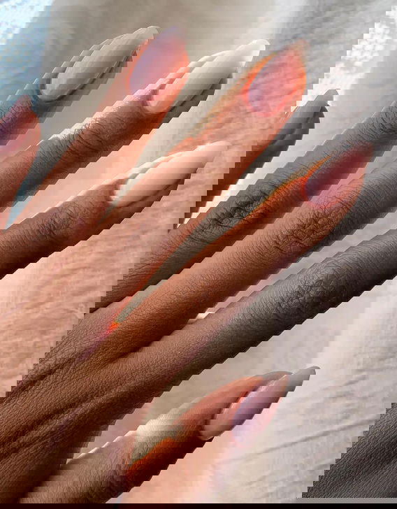 sheer pink nails sadie