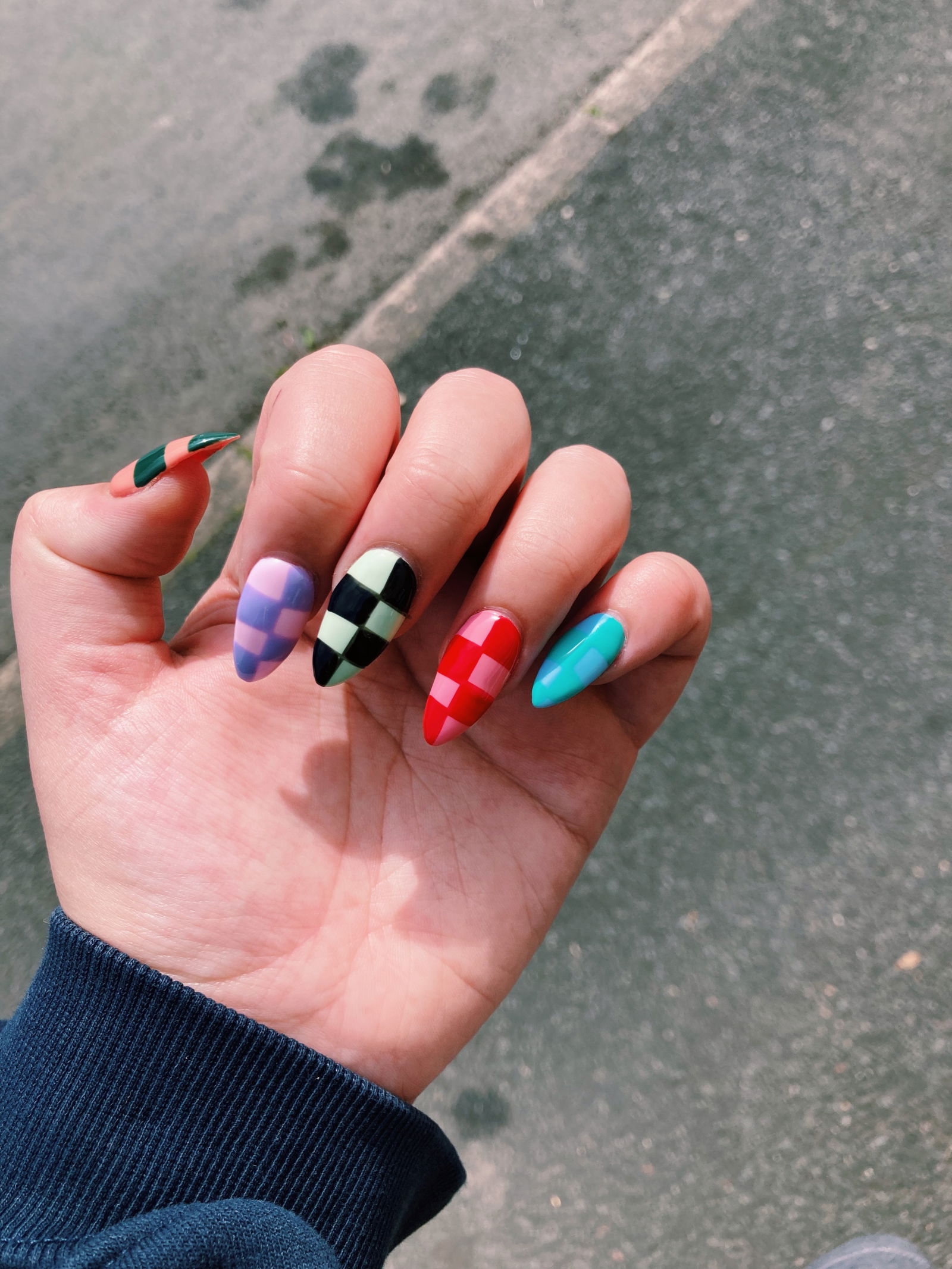 Journalist Annie Walton Doyle shows her vibrant nails