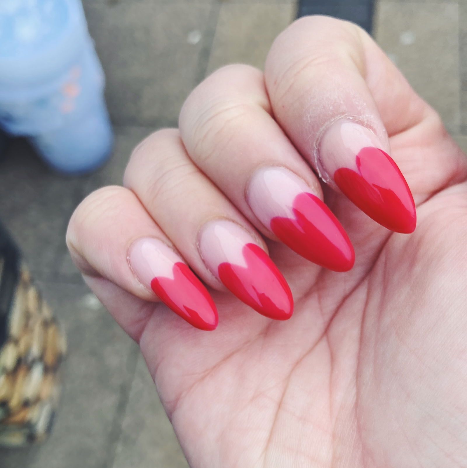 Journalist Annie Walton Doyle shows her heart nails