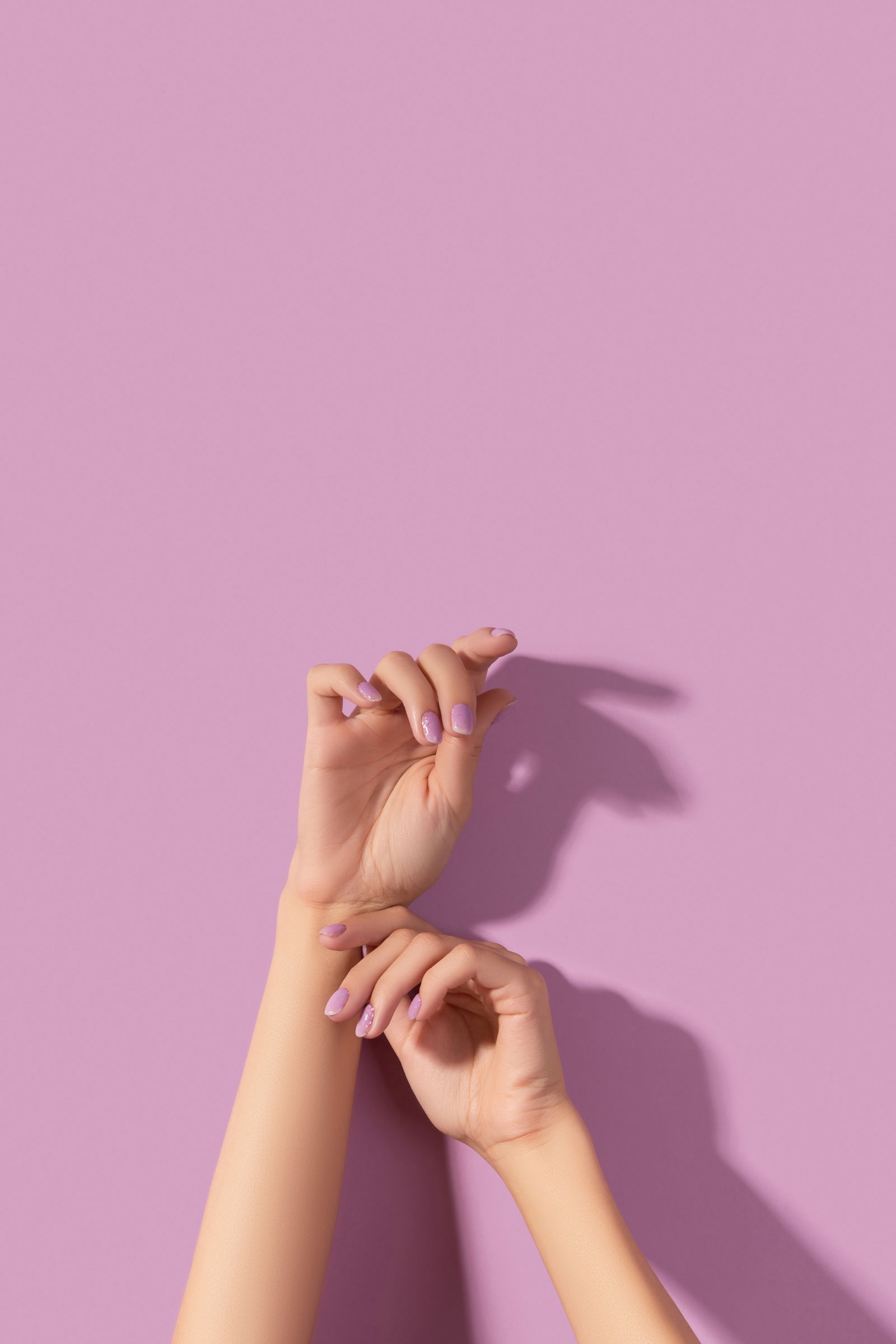 Gel nails showing how to remove gel polish from home