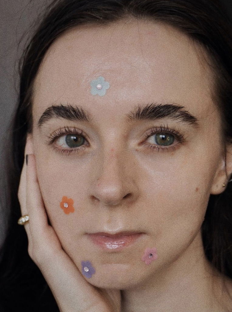 Journalist Grace Day using pimple patches