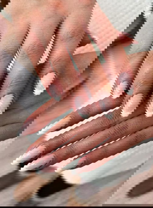 french tip almond nails