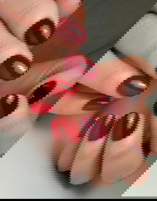 shades of red nails