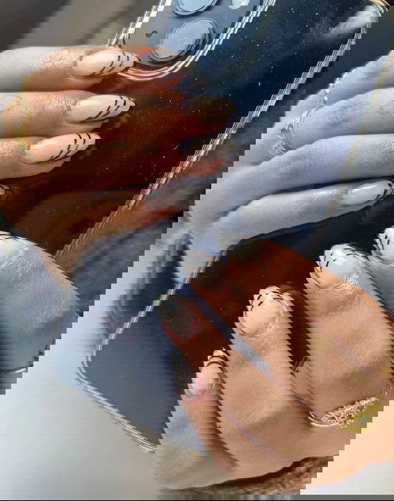 double french tip nails