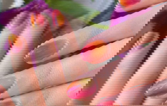 pink ombre orange purple