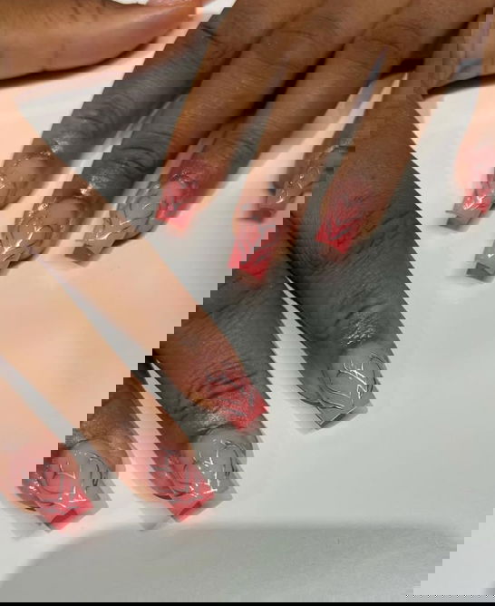 nude pink ombre nails