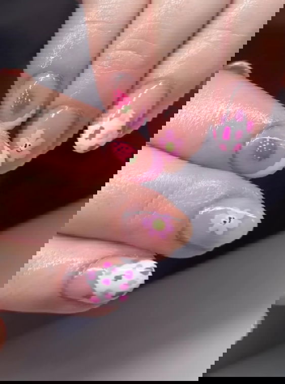 baby pink smiley face flowers