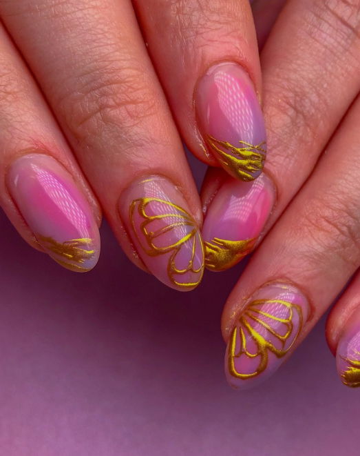 butterfly spring nails