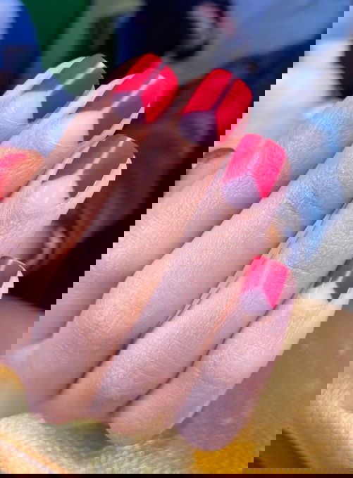 matte minimal red spring nails