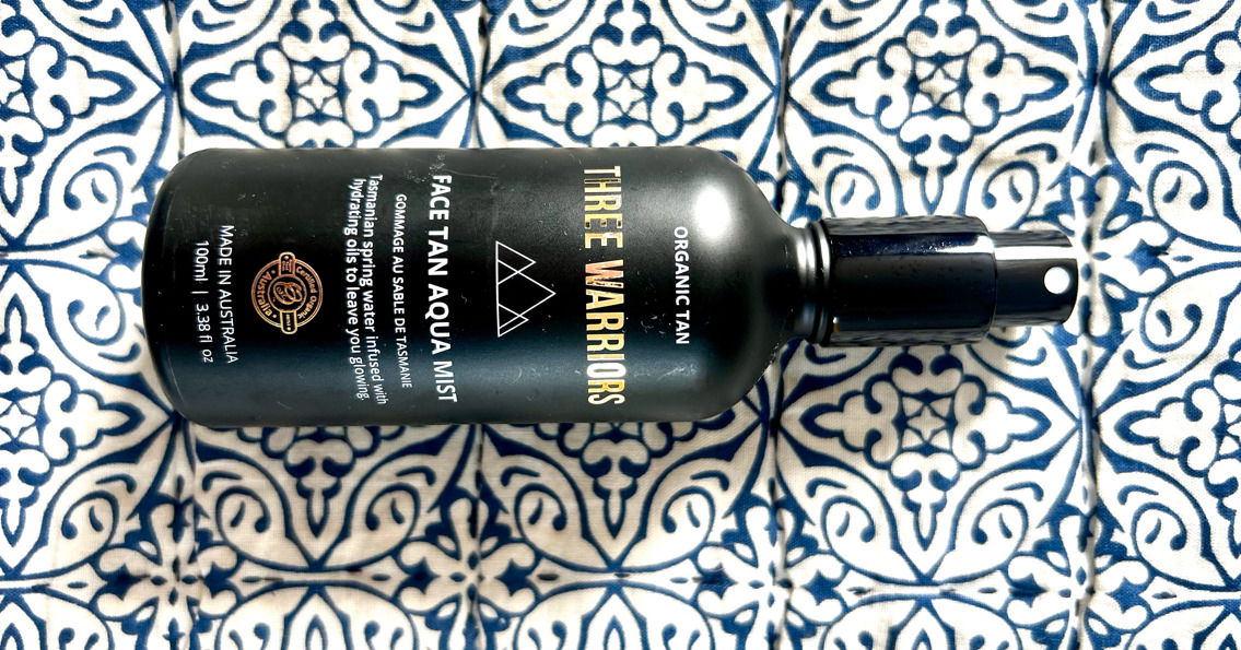 three warriors face tan