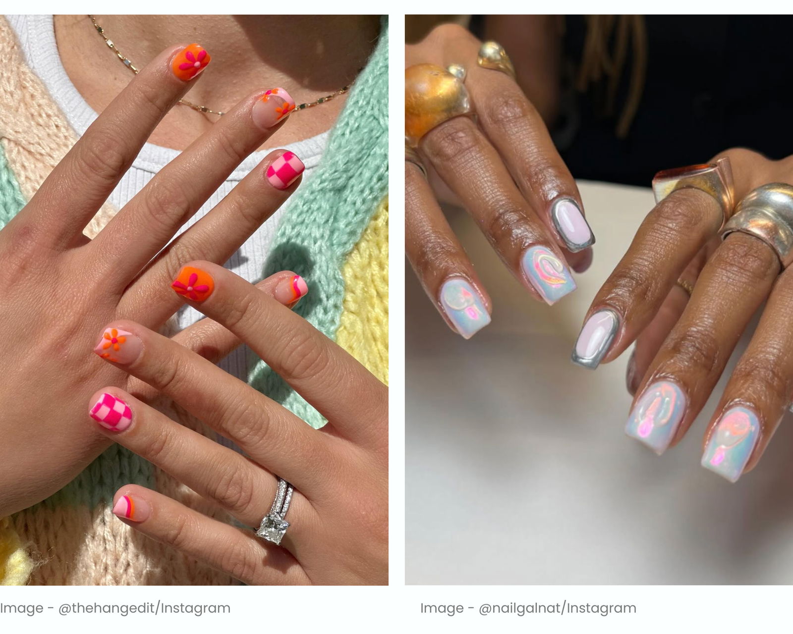 Square nail shape examples