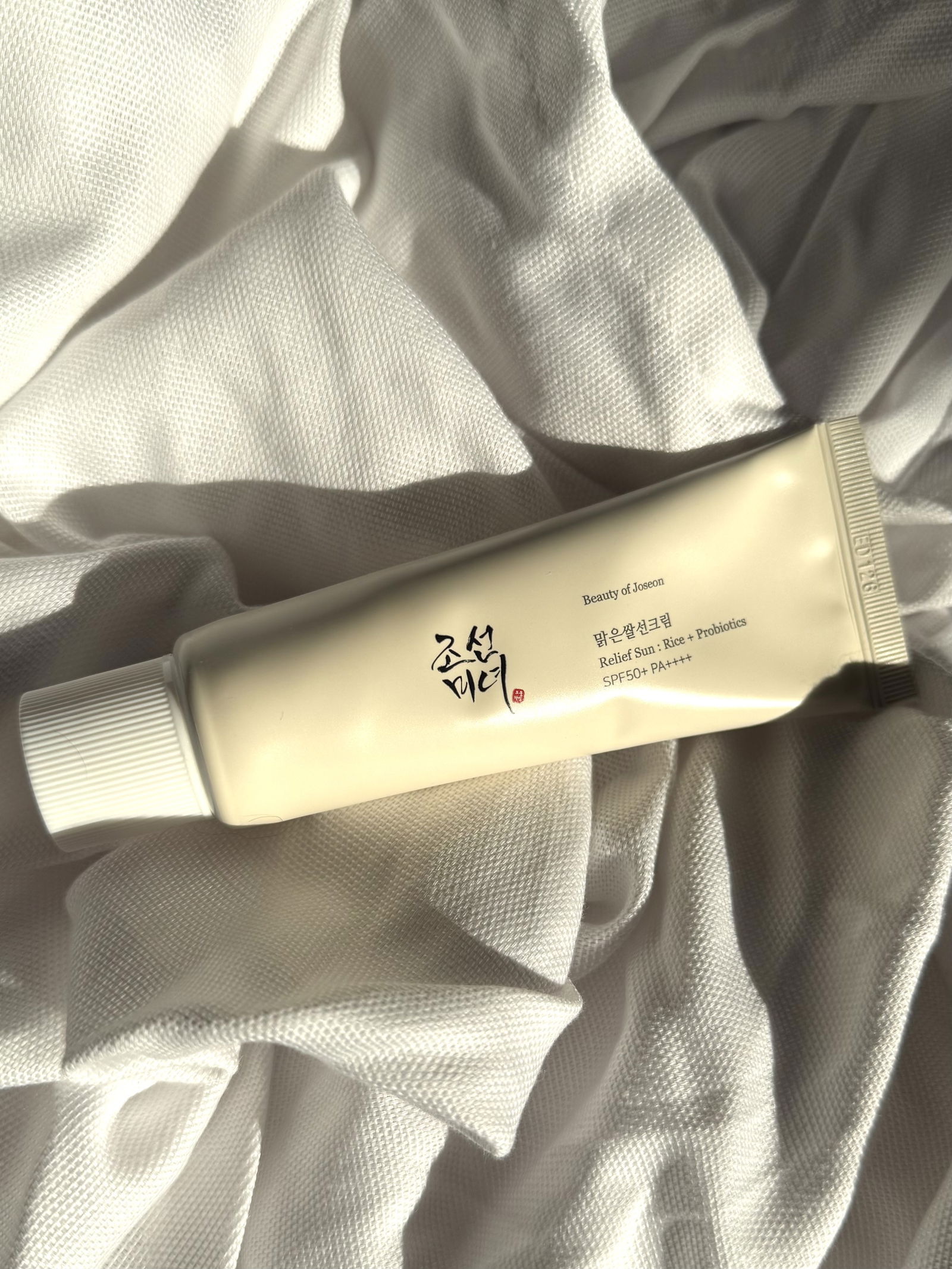 Beauty of Joseon’s Relief Sun Rice + Probiotics SPF 50+ in tube